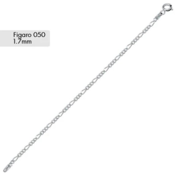 Other - Silver 925 High Polished Figaro Bracelet 1.7mm 7 inches